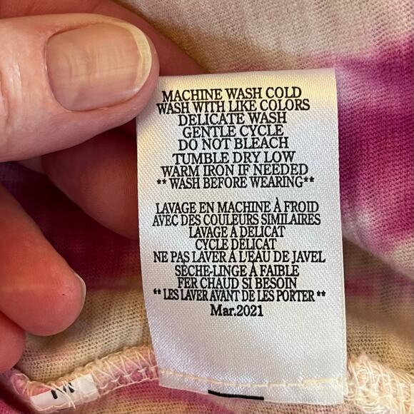 Z Supply Delta Sahara Tie Dye Mini T-Shirt Dress Short Sleeve Medium NWT - Picture 13 of 15